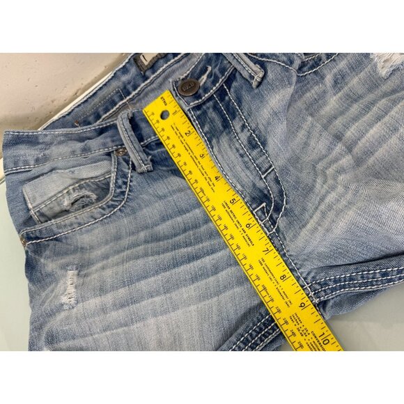 Buckle BKE Aiden Jeans Mens 31R ( 32X32 ) Light Wash Distressed Bootleg Y2K - Picture 9 of 14